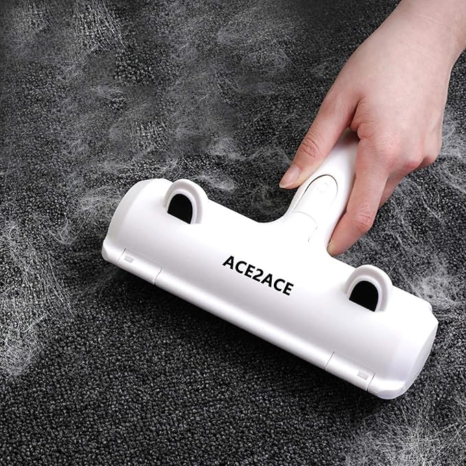 Pet Hair Remover Roller, Reusable Animal Hair Removal Brush for Dogs and Cats, Easy to Clean Fixed Areas Pet Fur from Carpet, Furniture, Rugs, Stairs, Bedding and Sofa. ACE2ACE
