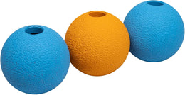 Basics Rubber Fetch Toy Dog Balls, Dog Toy, 6.35 cm (3-Pack), Blue, Orange