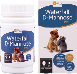 Waterfall D-Mannose for Dogs & Cats (50g Powder) – Bladder & Urinary Support for Pets – Supports UTIs, Cystitis & Normal Urinary Frequency – 100% Pure Birch D-Mannose – SC Nutra