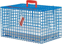 MDC Cat Carrier with Top Opening – Lightweight Mesh Pet Travel Crate for Vet Visits, Cats & Kittens – Breathable, Easy Clean Cat Basket with Handle – Secure & Spacious Cat Crate for Travel, Blue