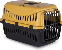 MP Bergamo - Transport Basket Gipsy 50 Plastic Door for Cats, 5 kg, Colour: ECO HONEY