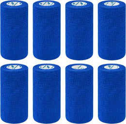 8 Rolls Self Adhesive Bandage Warp 4 inch Self Adherent Cohesive Bandages, 10cm x 4.5m Elastic Breathable Self Adhesive Bandage for Finger, Sports and Stretch Athletic,Pet Vet Wrap for Horse
