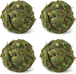 Bunny Grass Toy 4 Pcs Natural Timothy Grass Guinea Pig Toys Rabbit Chew Toys Hamster Ball timothy hay for Rabbits Hamster Guinea Pigs Gerbils