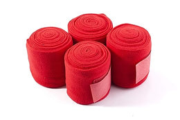Horse Bandages Leg Wraps Pack of 4 x 3M RED