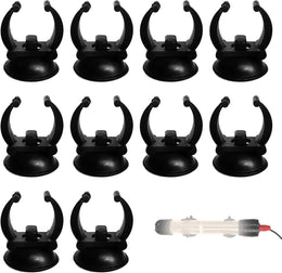 Black Aquarium Suction Cups,10 Pcs Aquarium Heater Suction Cups Suckers Clips,Aquarium Accessories,Fish Tank Suction Cups with 2.5cm Fixing Clips,Aquarium Heater Suction Cups,Aquariums & Accessories