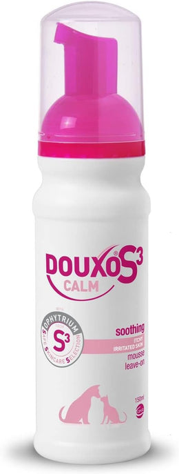 DOUXO S3 CALM Mousse | Itch Remedies for Dogs | Soothing Leave-On Cat Mousse | Itchy Cat Solution | Effective Itchy Dog Skin Relief | Hypoallergenic Fragrance | Anti Itch for Dogs & Cats | 150ml