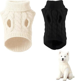 2 Pcs Dog Jumpers Small Dog Jumper, Cute Winter Warm Pet Clothes Clothing & Accessories for Dogs Vest, Cold Weather Pet Knitted Sweater, Suitable for Dachshunds Small and Medium-Sized Dogs