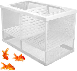 Aquarium Breeding Box, Fish Tank Breeder Net, Large Mesh Breeding Box, with Nylon Mesh Suction Cups Separation Net, Floating Fish for Baby Fishes Shrimp Betta