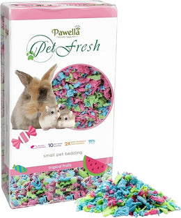 Premium Small Animal Bedding – 10L, Super Soft, 10-Day Odour Control, 2X Absorbent, Dust-Free, Eco-Friendly Bedding for Rabbits, Guinea Pigs, Hamsters & Other Small Pets (Tropical Fruits - 10L)