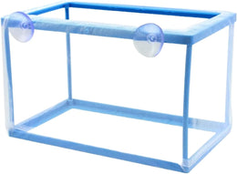 Fish Tank Breeder Large Mesh Net Fry Saver Aquarium Spawn Hatchery Isolation with Suction Cups (Large)