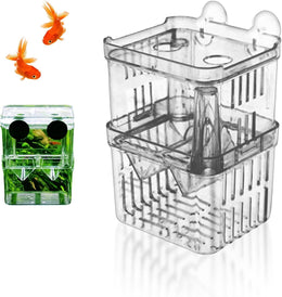 Breeding Box for Fish Tank, Baby Fish Separator for Tank, Aquarium Fishes Breeder Box, Transparent Plastic Fry Hatchery Incubator Hatching Box for Small Baby Fishes Shrimp Clownfish and Guppy