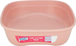 Felight Cat Litter Tray - Easy to Clean & Suitable for Kittens, Non-Slip Base, Made in the UK, Assorted Colours (42cm)