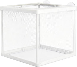 Aquarium Breeding Box Fish Incubator Mesh Box DIY Aquarium Hatcher Mesh Box Aquatic Separation Tool Soft Polyester Net for Fish Tank (14 * 15 * 16cm)