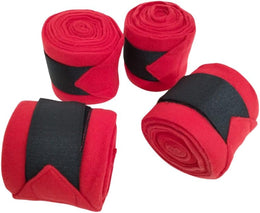 Horse Leg Bandage/Horse Leg wrap (Set of 4) Red, Blue, Navy Blue, Black, Pink, and White (RED)