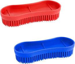 2Pcs Horse Cleaning Grooming Brush Set, Plastic & Durable Horse Hair Brushes, Tail Mane & Body Massage Care Tool