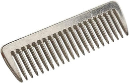 Metal Horse Grooming Comb,Portable Tail Comb,Livestock Comb,for Horse Cleaning Hair Removing Loose Undercoat Knots (Sliver)