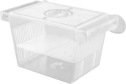 Aquarium Fish Breeding Box,Acrylic Fish Hatching Incubator Box,Transparent Double-Layer Isolation Tank for Shrimp & Betta(12.6 * 7 * 7cm)