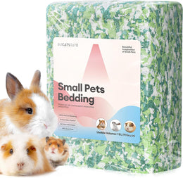 BUCATSTATE Hamster Bedding 15L, 99% Dust-Free Guinea Pig Paper Bedding Odor Control Paper Bedding, Cozy Small Animal Bedding for Rabbit Rat Syrian Dwarf Hamsters Gerbils (Mint)