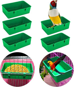 2 PCS Bird Cage Automatic Feeders - Food & Water Dispenser for Small Animals, Parrot, Canaries, Cockatiels
