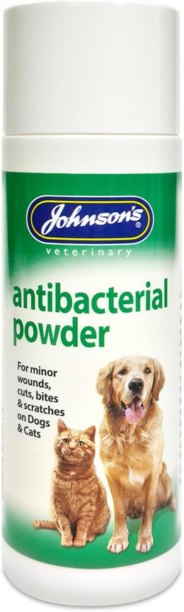 Johnsons Antibacterial Powder for Dogs, Cats, and Small Animals - Pet First Aid and Wound Care - 75g