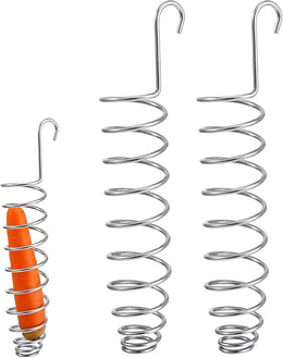 2 Pack Millet Spray Holder for Parrots, Parakeet Treat Skewer Feeder Budgie Toys, Bird Food Holder Cage Accessories, Fruit and Vegetable Holders for Budgie Parakeet Cockatiel Cage Feeding, Silver