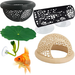 Betta Fish Accessories, 4 Pack Aquarium Decorations, Plastic Betta Hammock for Fish Tanks, Encourages Natural Behavior and Breeding, Safe for Small Fish and Shrimp