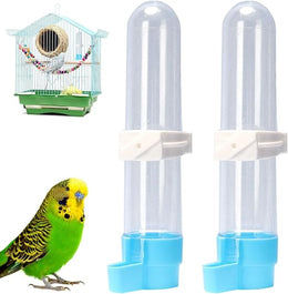 2 PCS Bird Food Drinker Parrot Automatic Water Feeder Bird Drinkers Hanging Bird Water Bottle for Parrot Budgies Parakeet Cockatiels