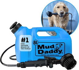 Mud Daddy 8 Litre Portable Pet Washing Device | Muddy Walks | Pet Cleaning | Grooming | Blue