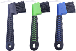 3 Pieces Horse Hoof Pick Brushes with Handle Striped Horseshoe Groove Cleaner Brush Portable Sturdy Horses Hoof Cleaner Horse Grooming Cleaning Tools, Random Color