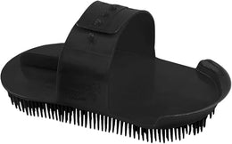 YNR Plastic Curry Comb - Horse Hair Shoe Brush, Adjustable Strap, Horse Pony Care, Horse Grooming Brushes, Horse Hair Brush | (Black)