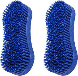 2Pcs Horse Grooming Brush,Blue Horse Brushes for Grooming,Equestrian Massage Tool for Horse Grooming Care,Multifunction and Durable,Easy to Clean