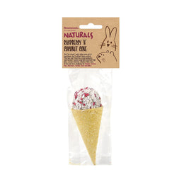 Rosewood Naturals Raspberry 'n' Coconut Cone, Small Animal Treat for Rabbits, Guinea Pigs, Hamsters, Gerbils, Mice and Rats