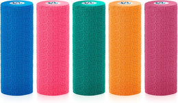 5 Rolls Self Adhesive Bandage 6 inch Extra-Wide Self Adherent Cohesive Bandages 15cm x 4.5m Elastic Breathable Self Adhesive Bandage for Sports and Stretch Athletic,Pet Vet Wrap for Horse