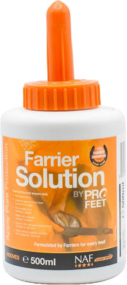 NAF Profeet Farrier Solution 500ml – Hoof Dressing for Horses – Nourishes, Protects & Strengthens Hooves – With Natural Oils & Antibacterial Agents – Easy Brush-On Application