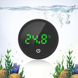 Fish Tank Thermometer Aquarium Thermometer Digital LED Wireless Precise Display ±1℃/±2°F Energy-saving Adhesive Fish Tank Accessories