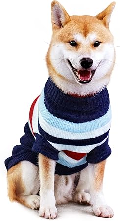 Dog Jumper Large Dog Christmas Sweater Warm Winter Pet Clothes for Medium Large Pet (M Back Length:20