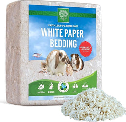 SMALL PET SELECT Premium Small Animal Bedding, Unbleached White Paper Bedding for Small Indoor and Outdoor Pets, Made in USA, 56 L Pack