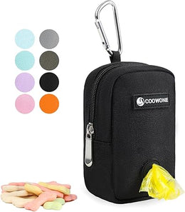 COOWONE Dog Treat Pouch Hands Free dog walking bag with Metal Carabiner, 900D Oxford Cloth Dog Poop Bag Holder for Pet Puppy Training Travel or Outdoor Camping