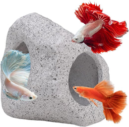 Fish Tank Decorations, Aquarium Ornaments Cave Hideout for Small Fishes to Breed and Rest, Safe Design Fish Tank Accessories, Tropical Aquarium Stones for Fish Tank Hideout