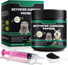 Activated Charcoal for Dogs & Cats - Food Grade Powder for Digestive Support & Gut Health | Natural Aid for Gas, Stool Quality & Digestive Balance | Suitable for Small Animals, Poultry & Livestock