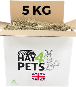 Timothy Hay- 5kg. Fresh, Green Stem Feeding Hay For Rabbit, Guinea Pig, Hamster & Small Animals. High Fibre, Natural Food For Pets. Dried Grass Animal Feed