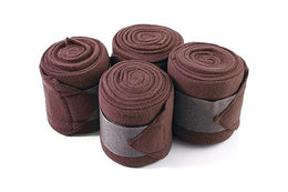 Horse Bandages Leg Wraps Pack of 4 x 3M BROWN