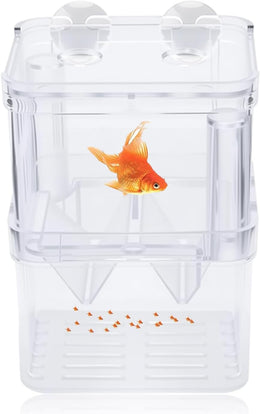Aquarium Breeding Box, Hatchery Incubator Isolation Boxes Breeding Box for Fish Tank Fish Separator with Divider Hatching Boxes with Suction Shrimp Hatchery