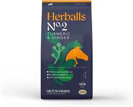 Hilton Herballs No. 2 Turmeric & Ginger All-Natural Horse Treats. Tasty Treats or Rewards for Horses and Ponies. No Additives or Fillers. Molasses-Free. 100% Natural Ingredients. 2kg Bag. Made in UK.