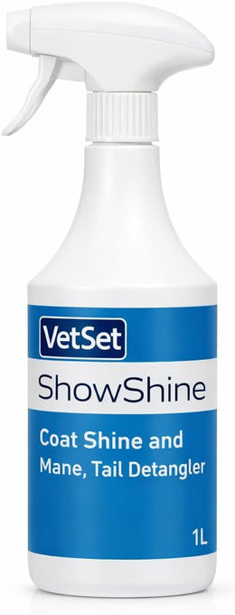 Horse Coat Shine Spray, 1L | Mane and Tail Detangler | Coat Shine & Body Conditioner | Dust-Repellent Grooming Spray for Silky, Non-Greasy Finish