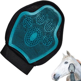 Horse Massage Glove, Horse Grooming Brush, Multifunctional Horse Brush Glove, Breathable Horse Hair Remover Mitt for Horse Dog and Cat Washing Grooming Shedding