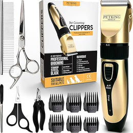 Dog Clippers Dog Grooming Kit Grooming Clippers Professional for Thick Hair Coats Pet Clippers Kit for Dogs Cats Pets Cordless Silent Dogs Hair Trimmer Clipper Shaver Set Low Noise