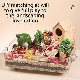 Natural Hamster Bedding, Mice Habitat Enclosure Decor, Natural Ear Of Grain Flowers, Fun Hamster Accessories, For Dwarf Syrian Gerbils, Mice, Enrichment