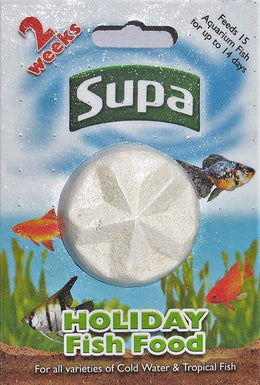 Supa Aquarium Holiday Fish Food, 14 Days, Pack of 6, Easy To Use, Slow Releasing Food Block For Feeding Cold Water & Tropical Aquarium Fish
