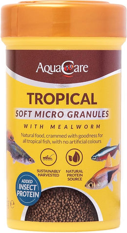 AquaCare Micro Pellet Fish Food Complete and Varied Food for Fry or Small Tropical Fish